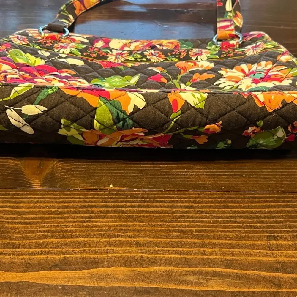 Vintage‎ Vera Bradley Floral Handbag Brown Y2K Quilted 90s Statement Large